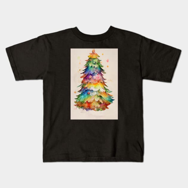 Christmas tree Kids T-Shirt by Art8085